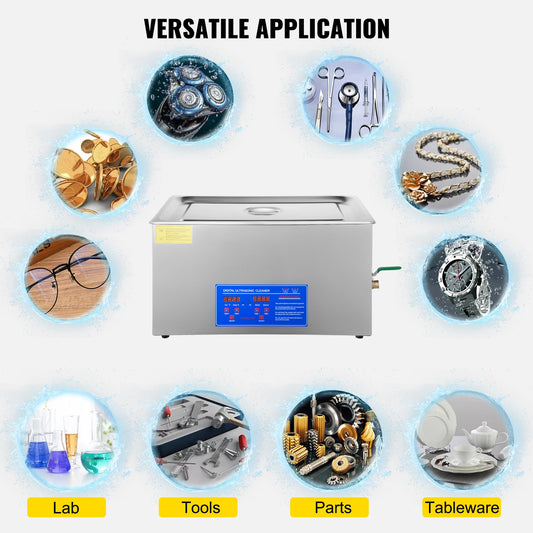 **** Ljustra Ultrasonic Cleaner 1.3-30L Powerful Digital Jewelry Washing Machine