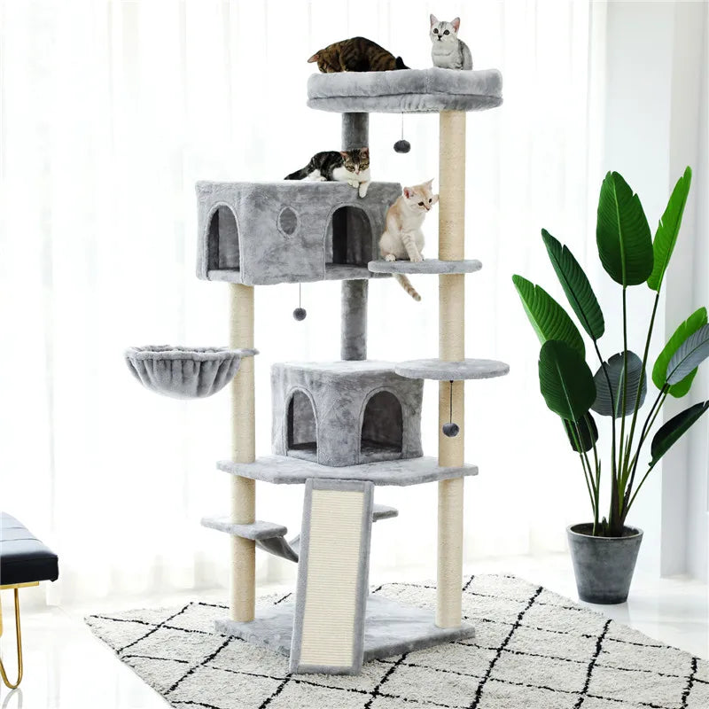 Luxury Cat Climbing Frame Multi-Layer Scratching Post Playground