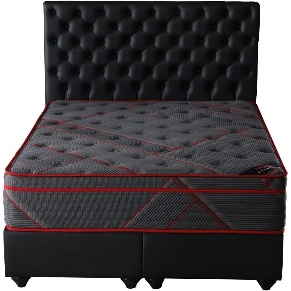 Queen 13" Luxury Hybrid Mattress Medium Firm Support USA Made