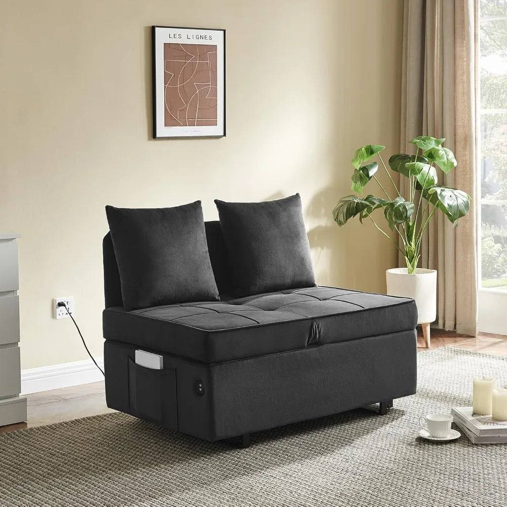 Ljustra 4-in-1 Convertible Sofa Bed Loveseat Sleeper Chair Couch