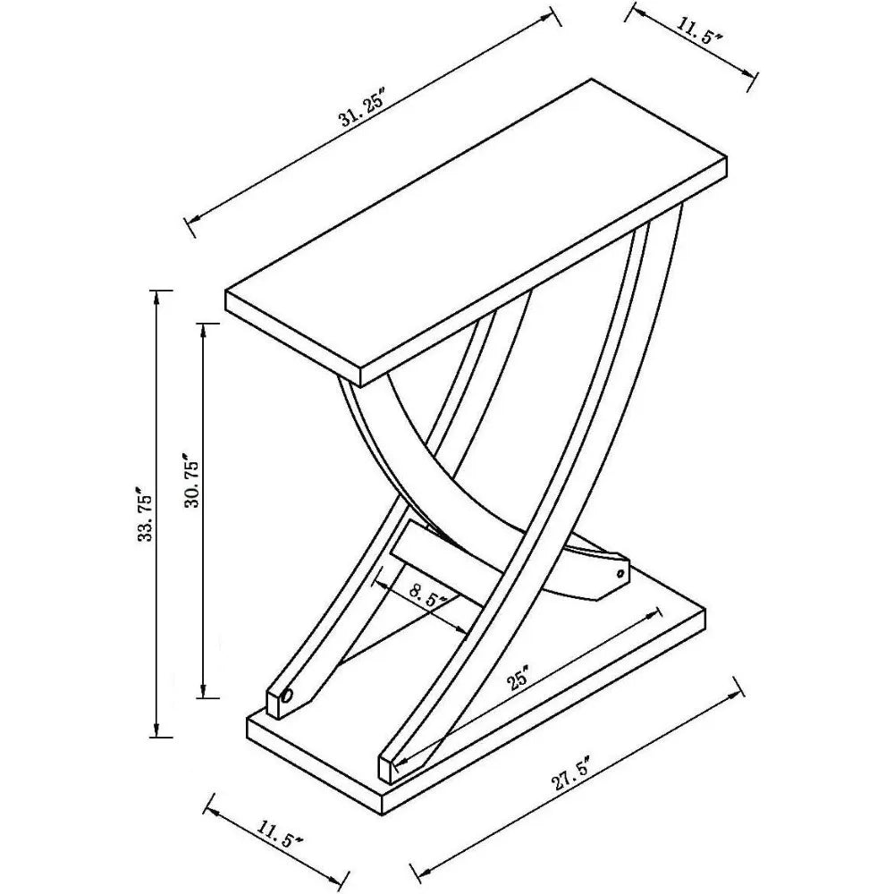 31 Inch Small Console Table Narrow Entryway Table Modern Design