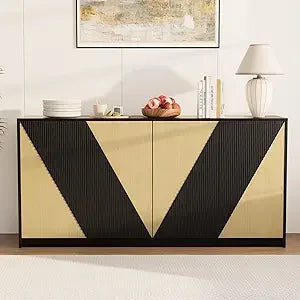 65 Inch Modern Buffet Cabinet Storage Sideboard Media Console