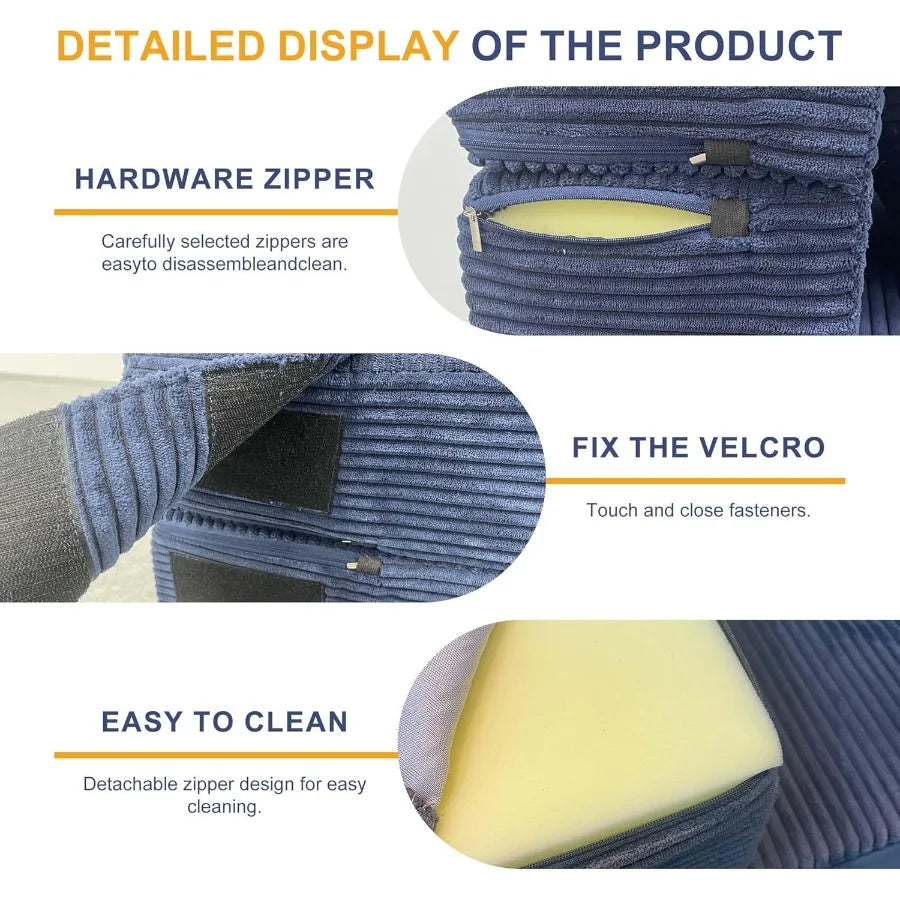 Ljustra Convertible Sofa Bed Loveseat Memory Foam Modern Small Couch