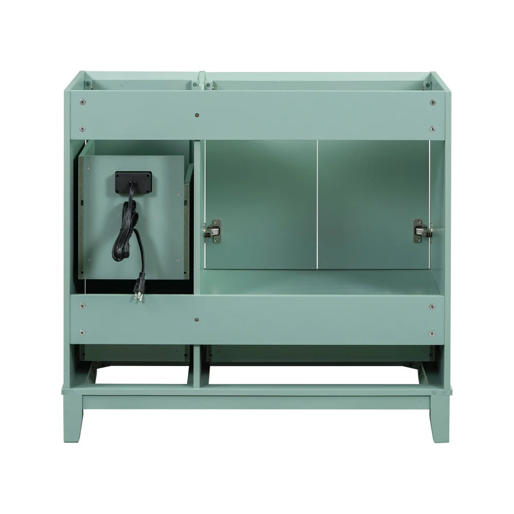 36 Inch Modern Bathroom Vanity with USB Charging and Ample Storage