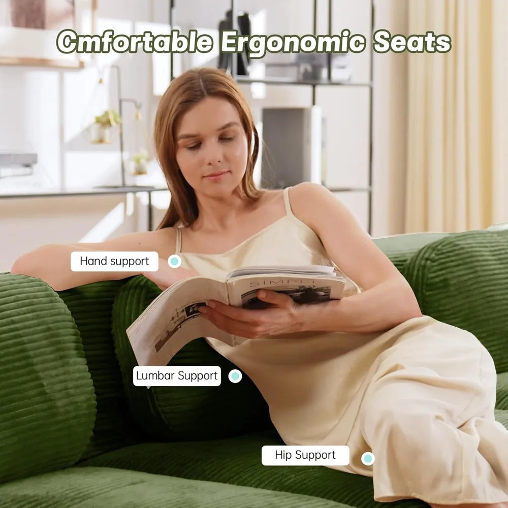 Ljustra Cloud Sectional Couch Modular Sofa Comfy Loveseat for Small Space