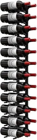Wall Mounted Wine Rack Modern Metal Storage for 24 Bottles 4 Foot