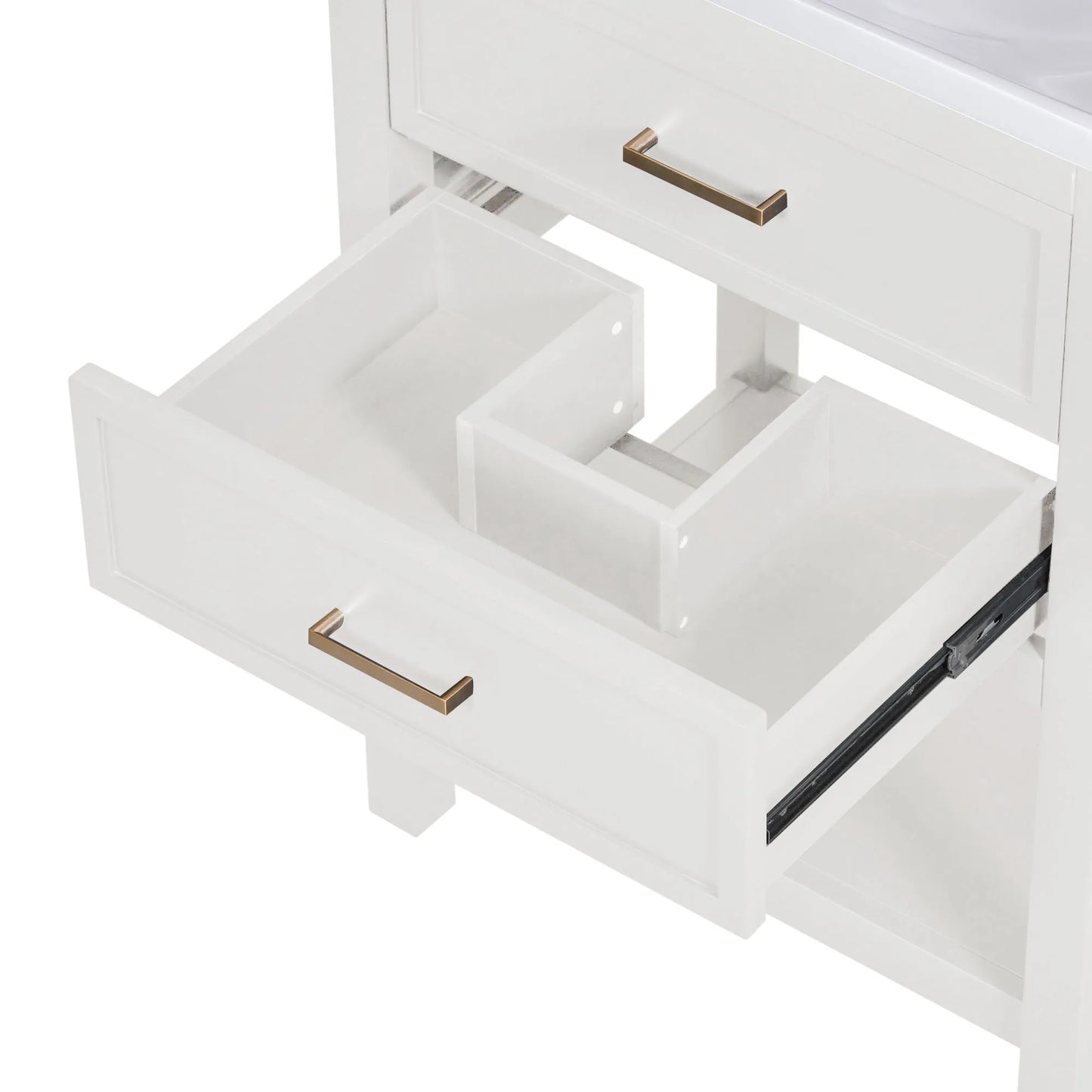 24 Inch Bathroom Vanity Modern Storage Cabinet with Sink and Drawers