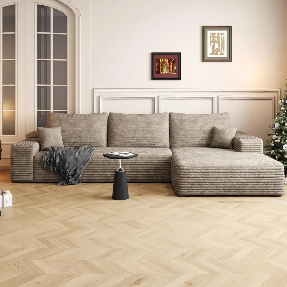 Ljustra 108 Inch Modern Modular Sofa L-Shaped Couch Deep Seat Living Room
