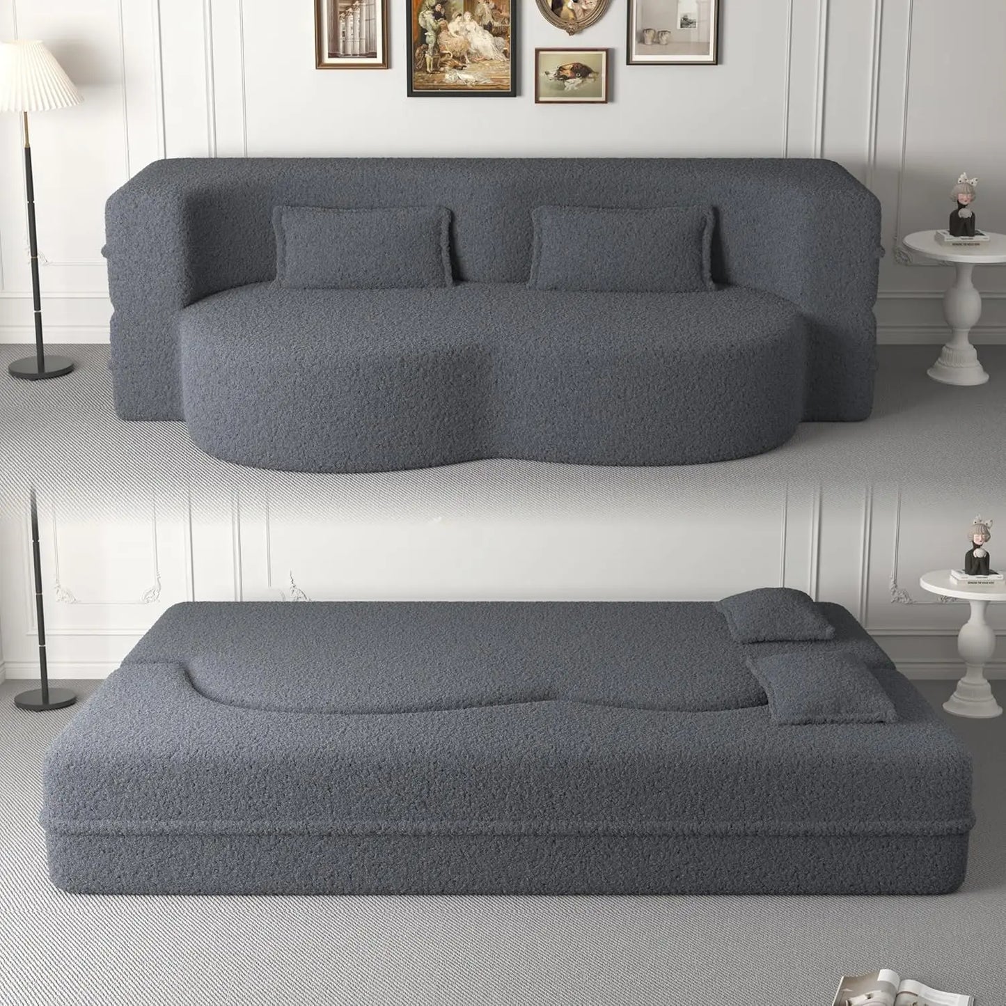 Ljustra Convertible Folding Sofa Bed Memory Foam Sleeper Couch