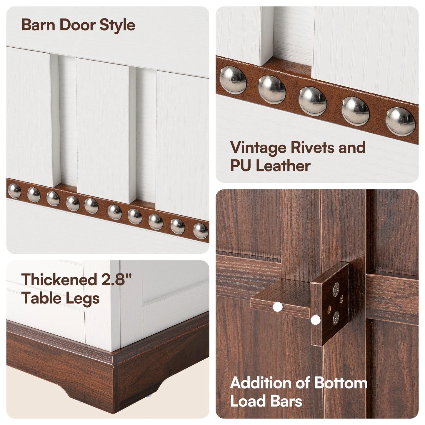 Farmhouse Lift Top Coffee Table with Hidden Storage Modern Square Design