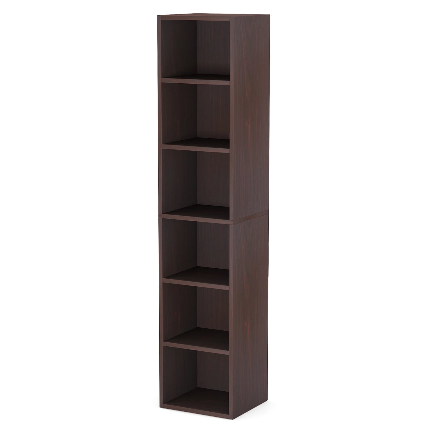 Ljustra 70.9 Inch Tall Narrow Bookcase Modern White Corner Storage Shelf