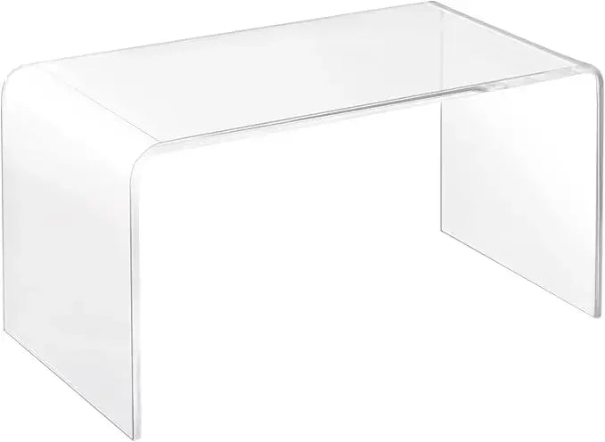 Long Rectangle Acrylic Waterfall Coffee Table Modern Minimalist Style