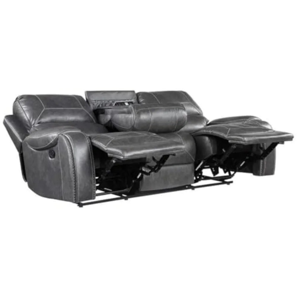 Ljustra Keily Manual Motion Double Reclining Sofa with USB Charging