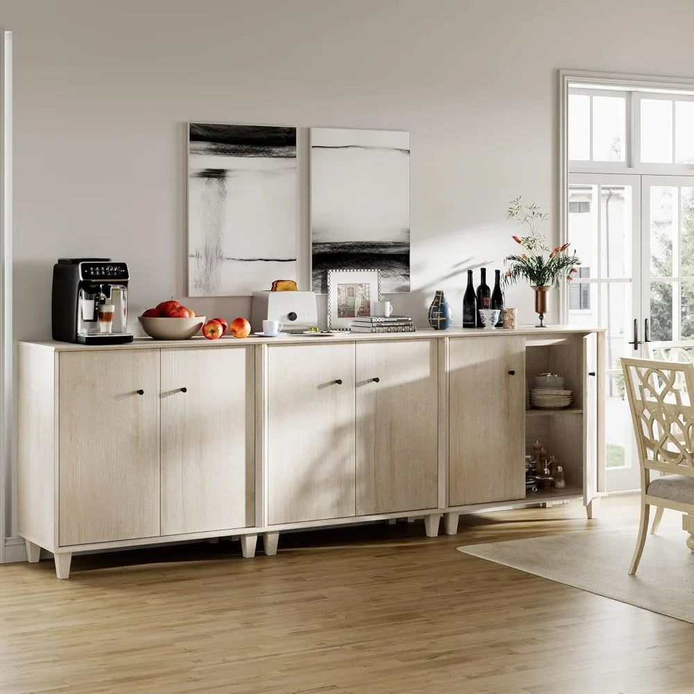 Modern Sideboard Buffet Cabinet with Adjustable Shelves for Storage