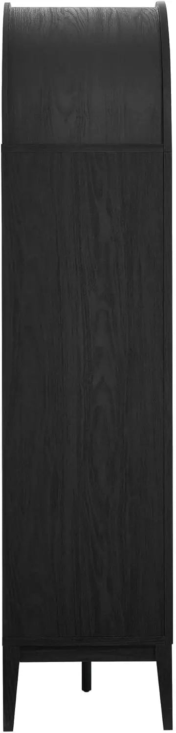 Nolan Modern Farmhouse Arched Bar Cabinet Tall Wine Storage 72 Inch
