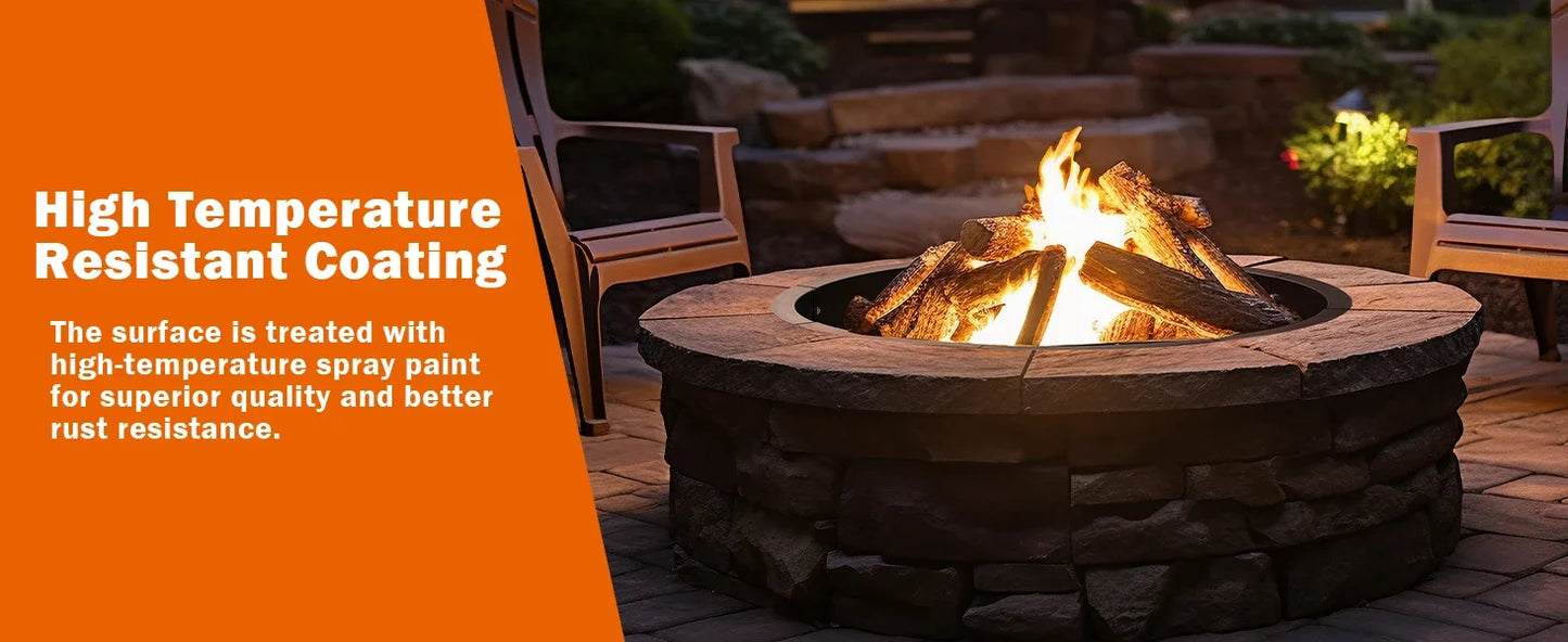 36 Inch 39 Inch Steel Fire Pit Ring Insert In Above Ground Liner Heavy Duty