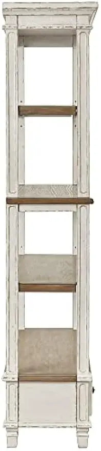 Ljustra Realyn French Country 75 Inch Bookcase with Drawer Bookshelf