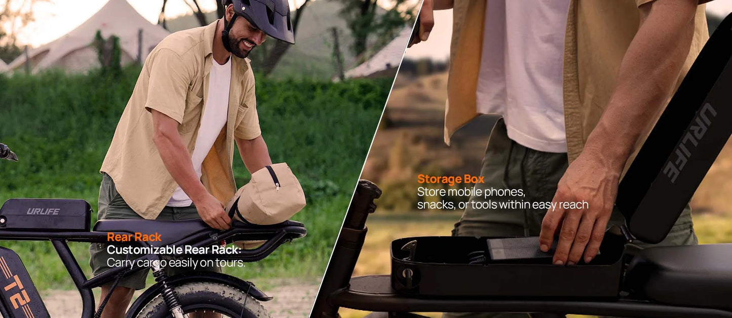 1500W Electric Mountain Bike 48V 100 Mile Range Fat Tire E-Bike