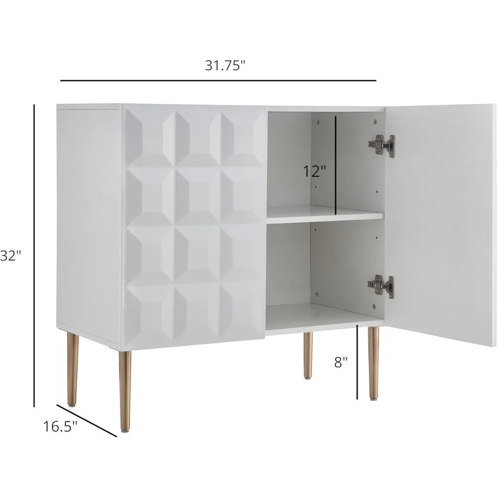 Accent Storage Cabinet Buffet Sideboard Small Credenza for Kitchen Entryway
