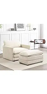 112 Inch 4 Seat L Shaped Modular Corduroy Sofa Set for Living Room