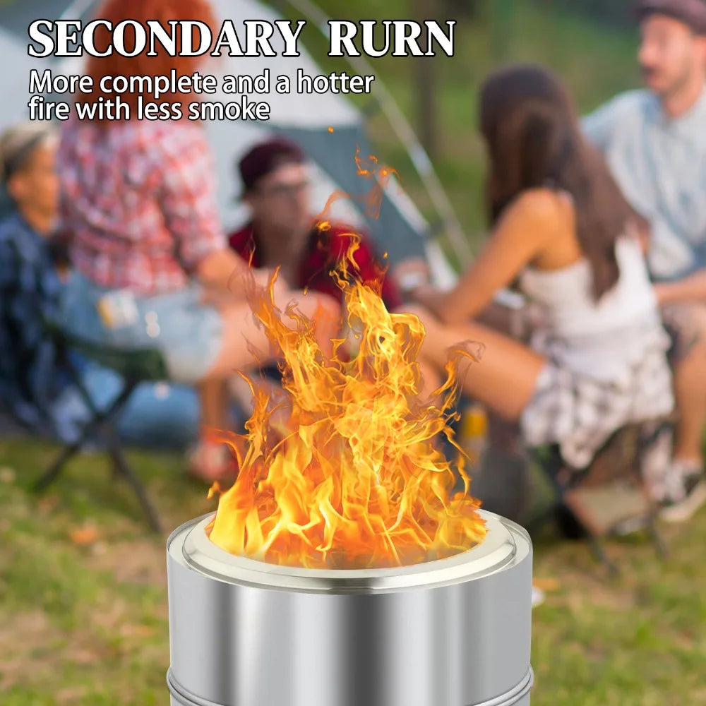 Swift Assembly Smokeless Fire Pit Portable Outdoor Camping Fire Pit