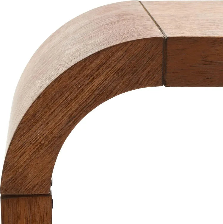 Home Collection Liasonya Modern Waterfall Curved Console Table Fully Assembled
