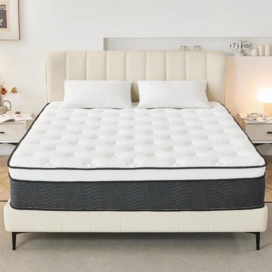 Ljustra King Mattress 12 Inch Hybrid Pressure Relief Medium Firm