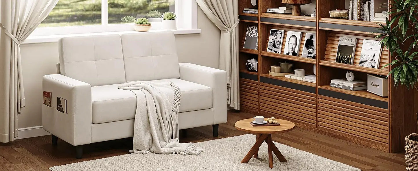 Ljustra Loveseat Sofa Small Spaces 53 Inch Compact Couch