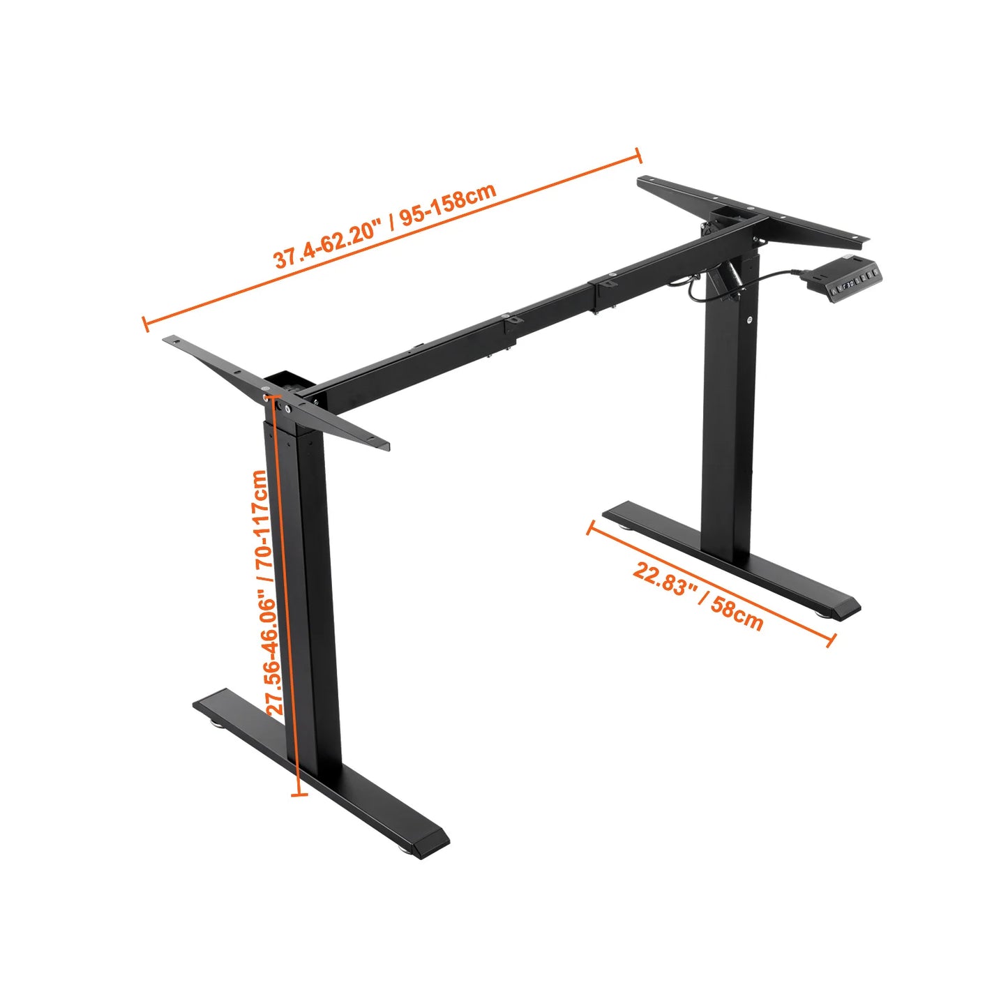 Ljustra Electric Standing Desk Frame Ergonomic Adjustable Home Office