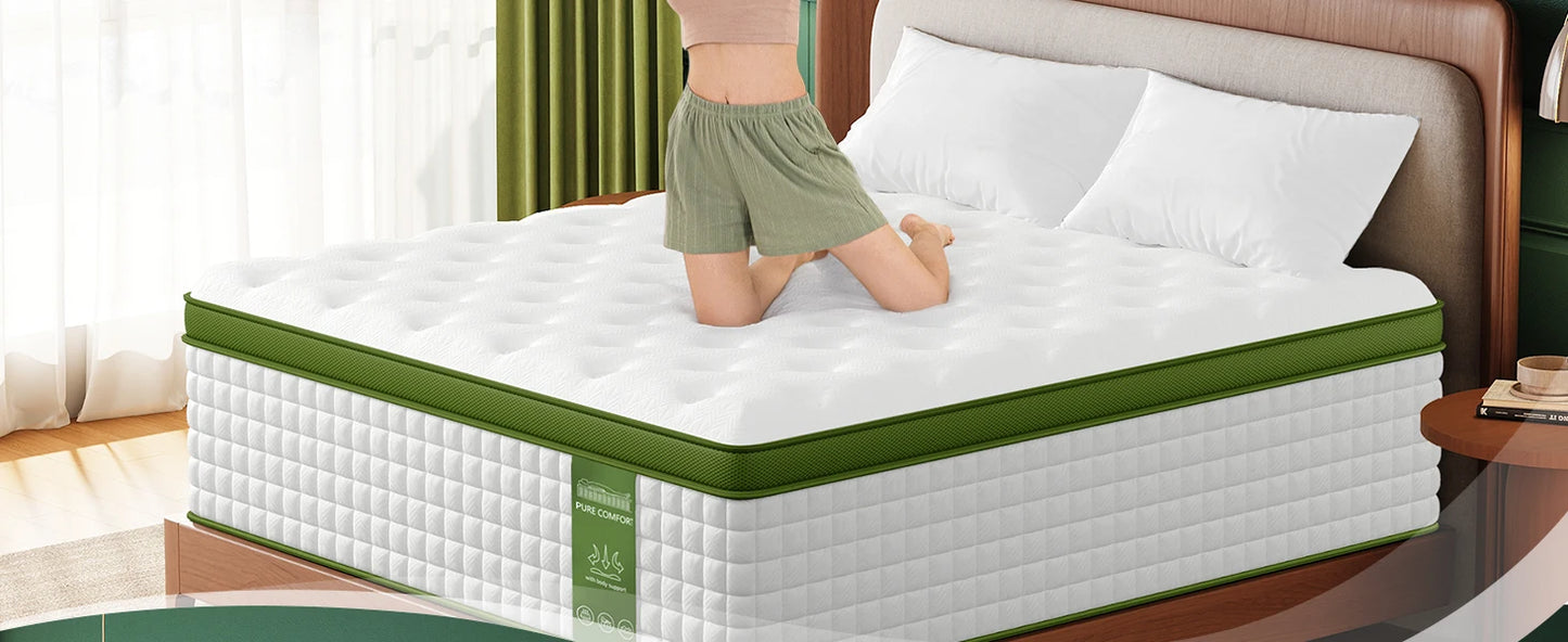 Ljustra Hybrid Mattress 12-14 Inch Full Queen King Gel Memory Foam