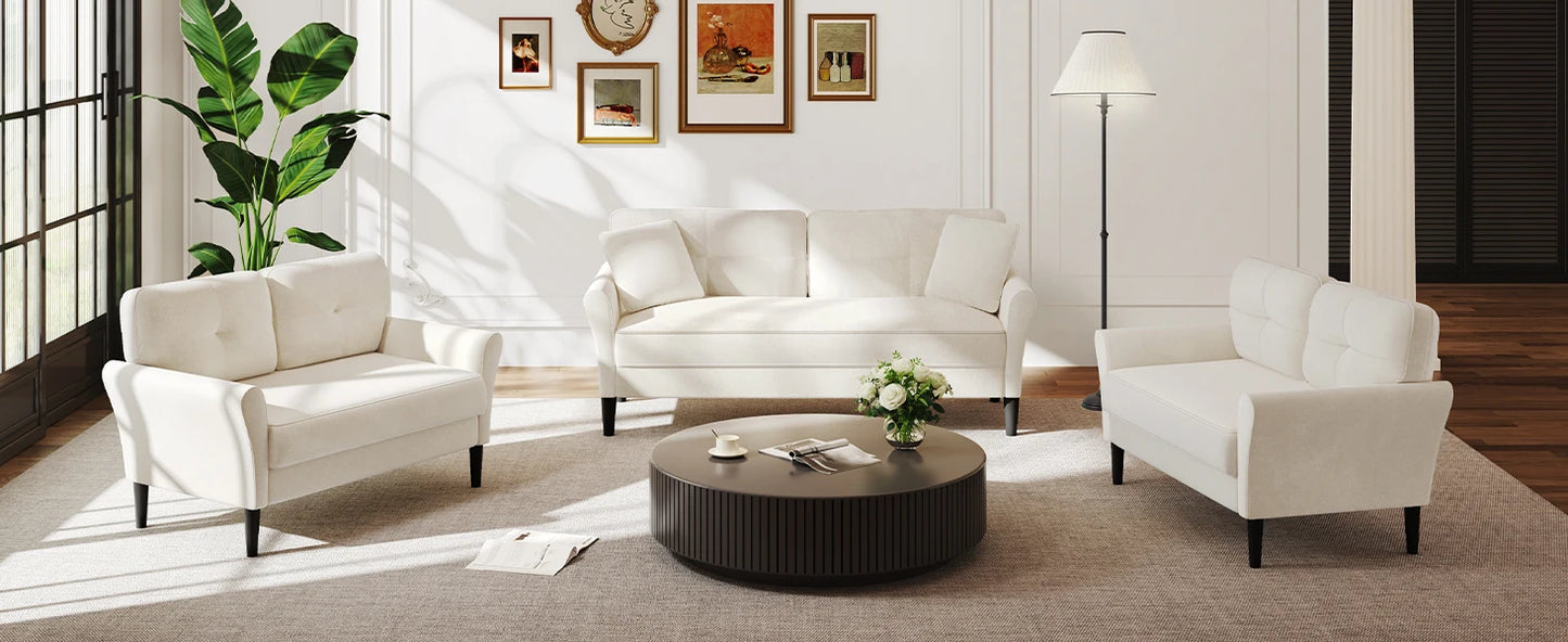 Ljustra 48 Inch Loveseat Sofa Velvet Couch Comfy for Living Room