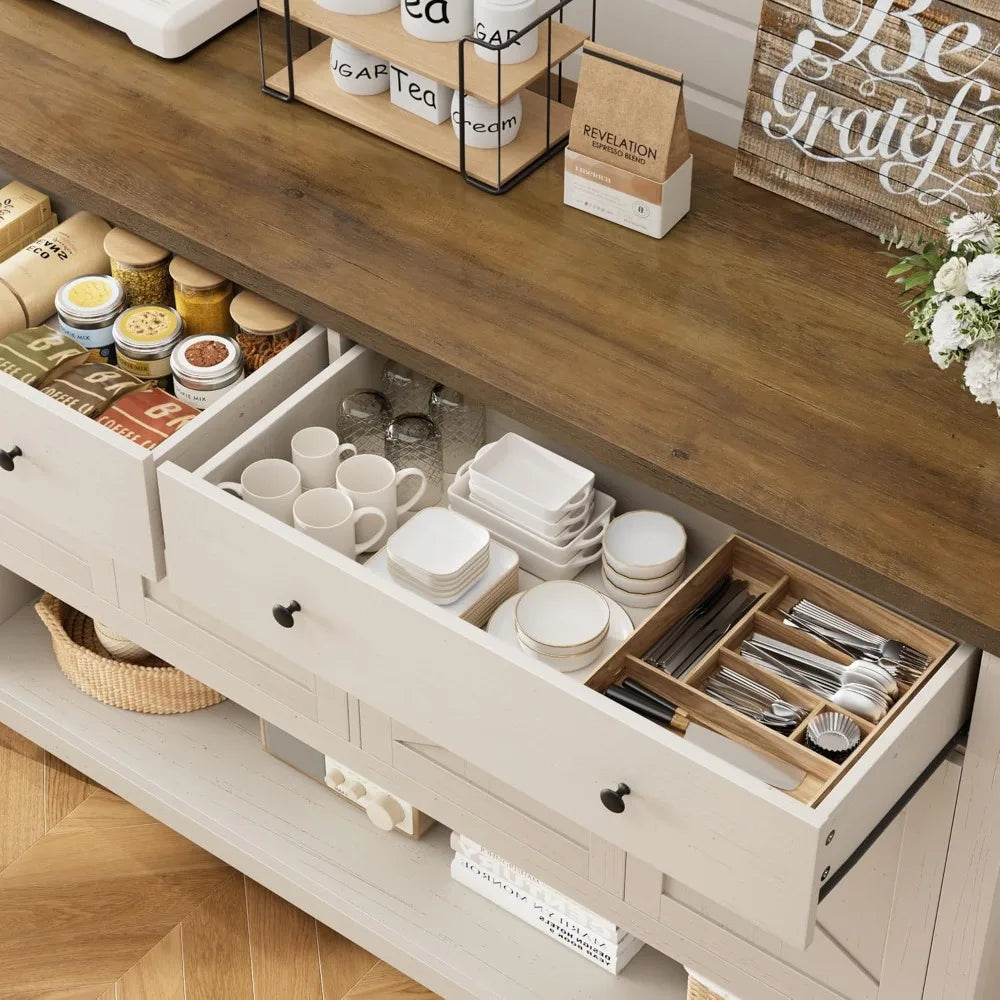 55 Inch Buffet Sideboard Cabinet Storage Kitchen Living Room Coffee Bar