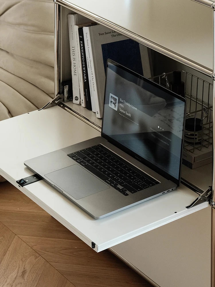 Modern Stainless Steel Storage Cabinet Sideboard for Bedroom Living Room