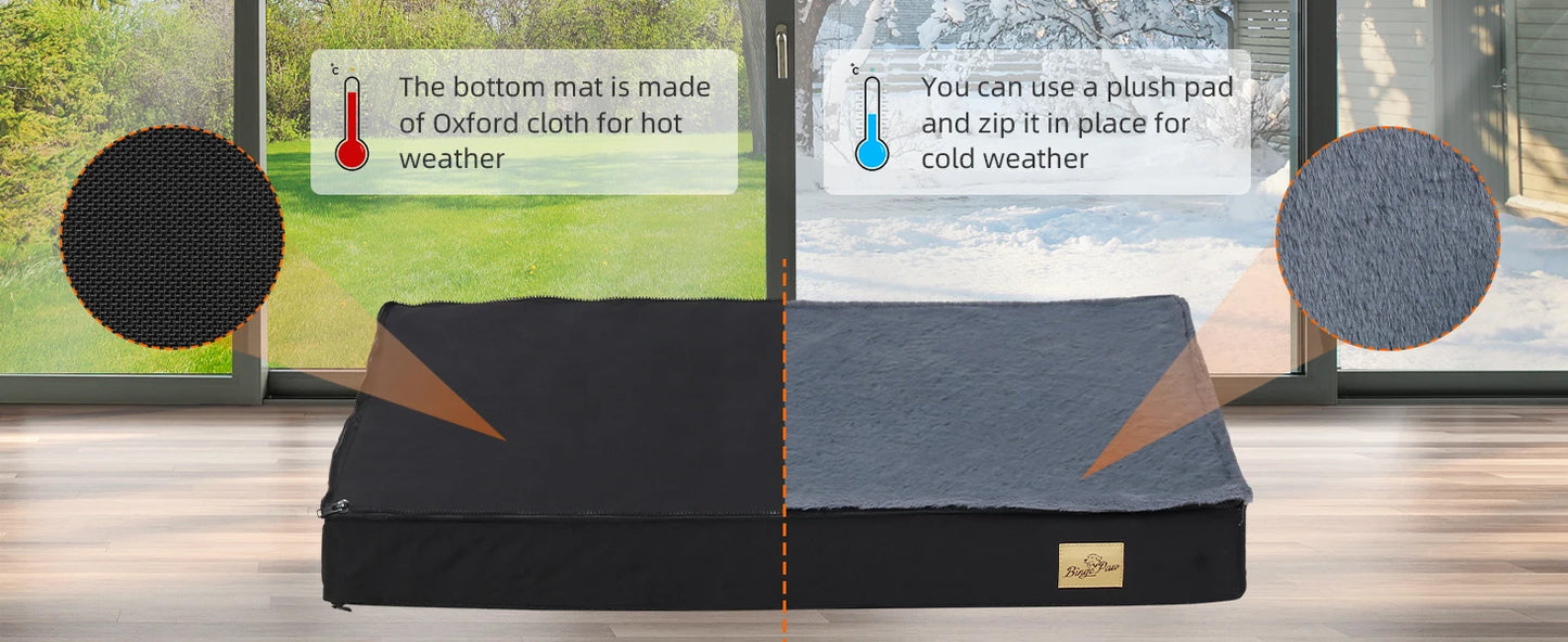 Large Orthopaedic Waterproof Dog Bed Removable Washable Cover Indoor Outdoor