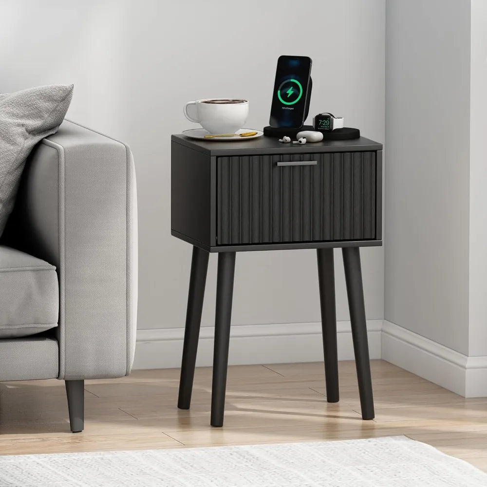 Nightstands Set of 2 Small Side Tables End Tables for Bedroom Storage