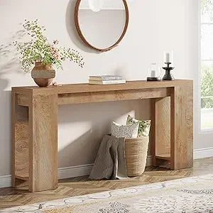 70.9 Inch Extra Long Farmhouse Console Table Narrow Entryway Sofa Table