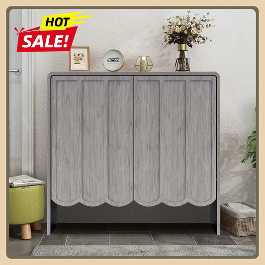 Sideboard Buffet Cabinet Set of 2 Accent Storage Cabinet Adjustable Shelves