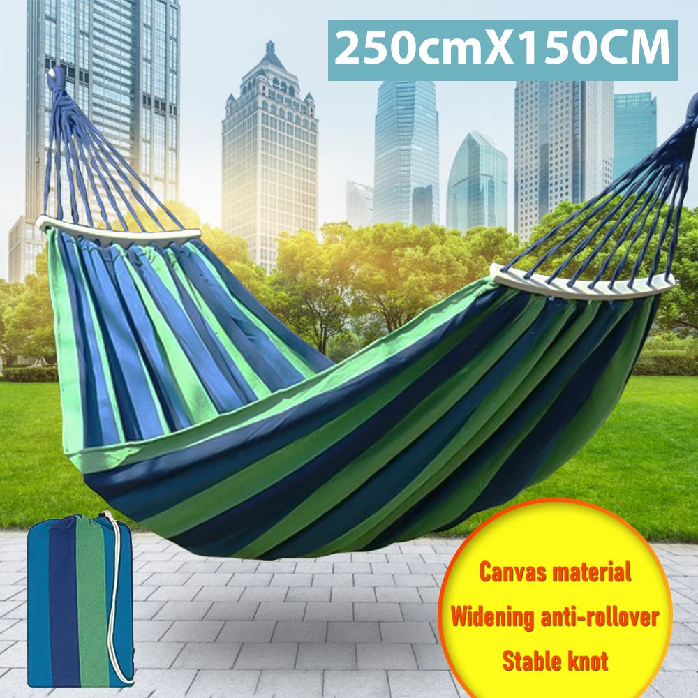 Thick Canvas Hammock Outdoor Camping Swing Multi Functional Two-Person