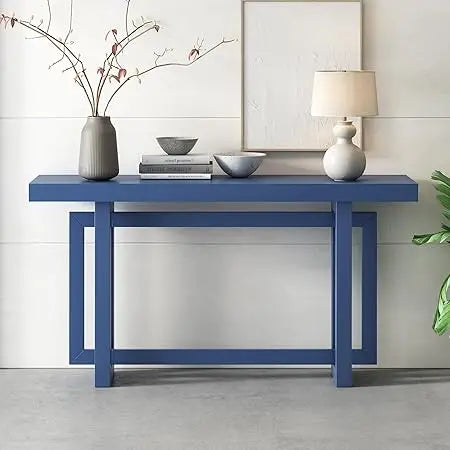 60 Inch Elegant Console Table Acacia Veneer Entryway Side Table