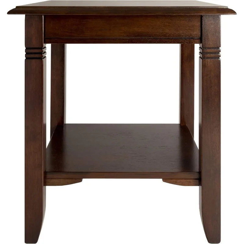 Ljustra Winsome Nolan End Table Wood Living Room Bedroom Storage