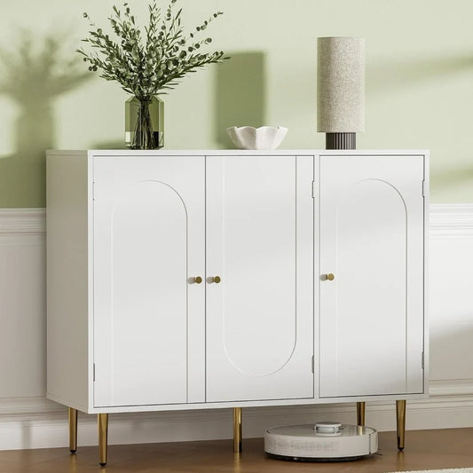 40 Inch Buffet Cabinet Storage Sideboard Coffee Bar Adjustable Shelf