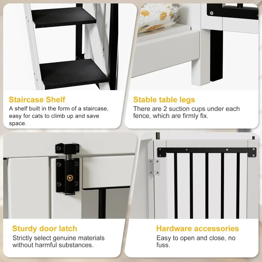 Loft-Style Dog Crate Furniture Heavy Duty Wooden Indoor Kennel