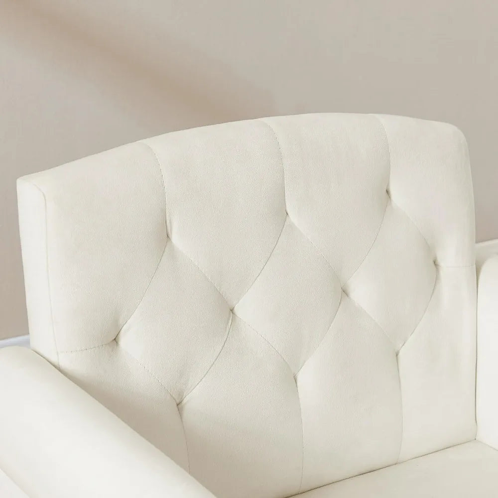 Modern Accent Chair Velvet Armchair Gold Metal Legs Living Room Sofa
