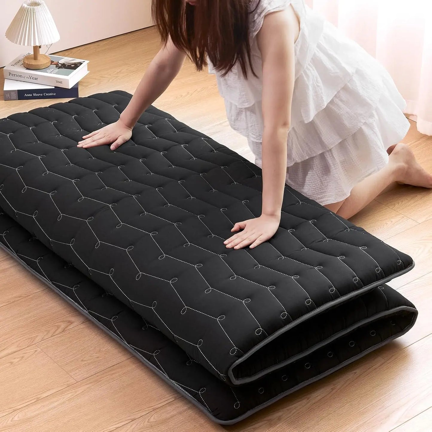 Premium 3.5" Thick Japanese Futon Floor Mattress Full Size 54x80