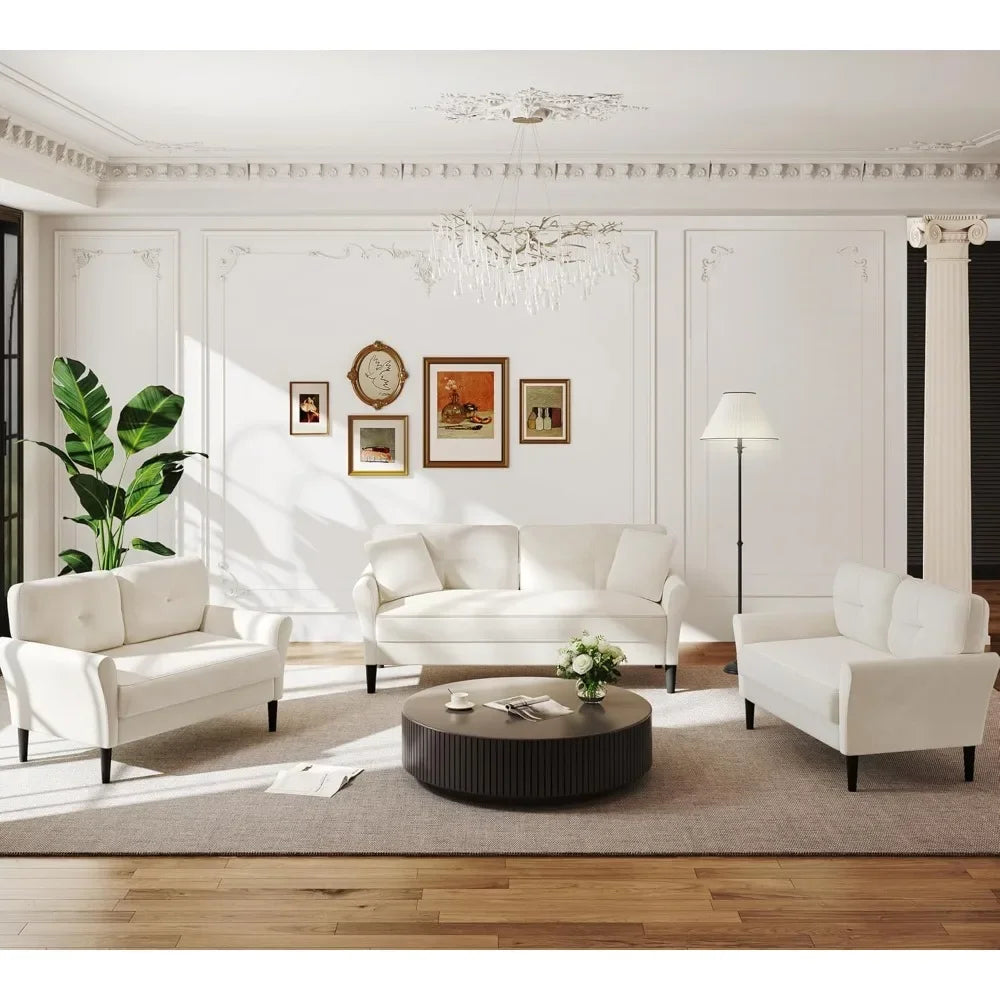 48 Inch Loveseat Sofa Soft Velvet Couch for Living Room Bedroom