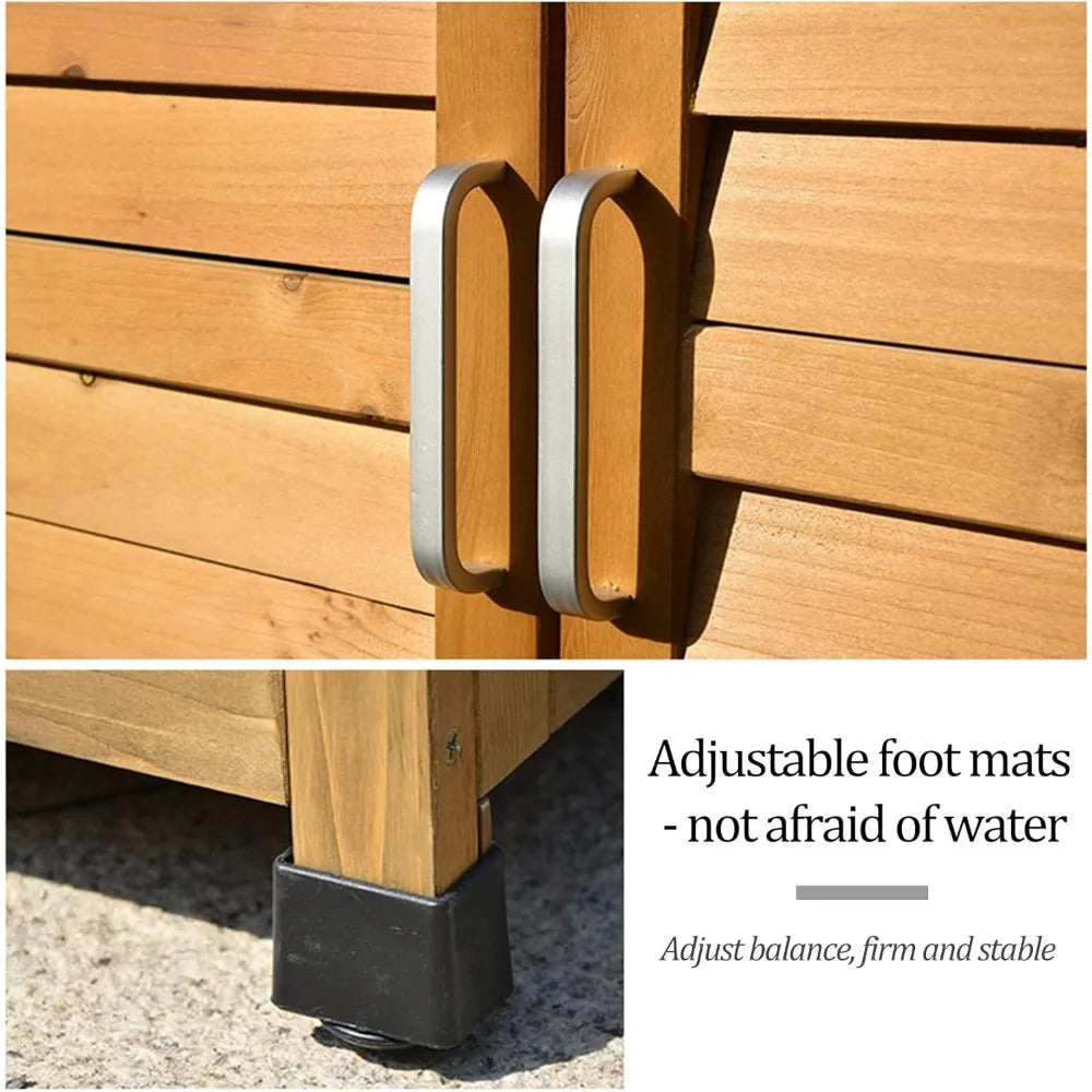 Waterproof Outdoor Garden Storage Shed Potting Bench Tool Cabinet