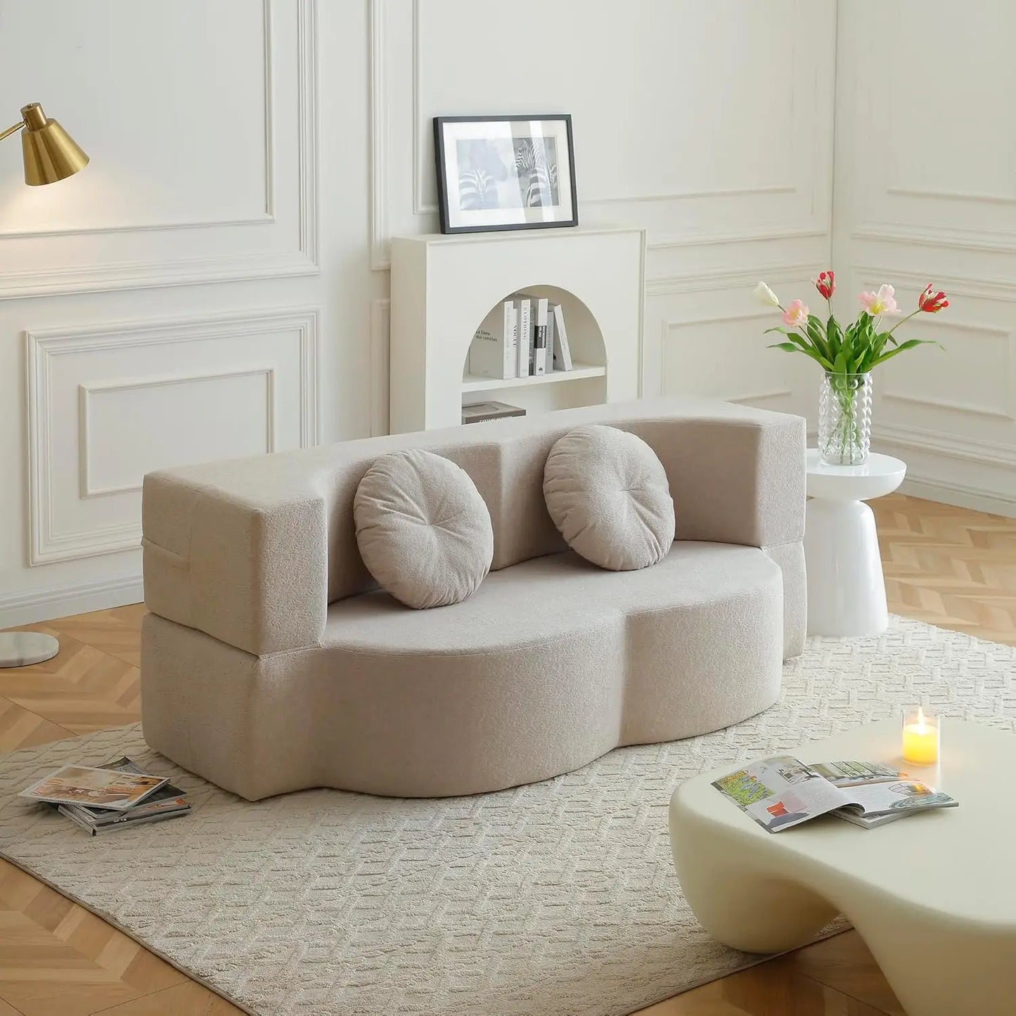 Ljustra Convertible Folding Sofa Bed Memory Foam Sleeper Couch