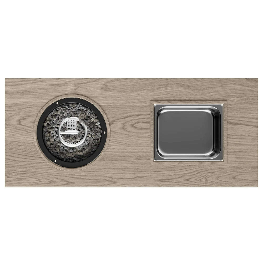 3-in-1 Coffee Table with Ice Bucket and Fire Pit for Backyard Relaxation