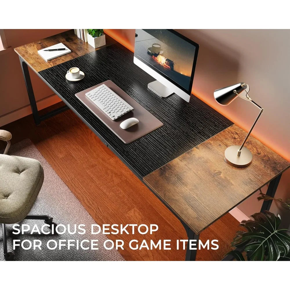 78.7 Inch Office Computer Desk with Storage Modern Writing Workstation