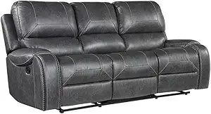 Ljustra Keily Manual Motion Double Reclining Sofa with USB Charging